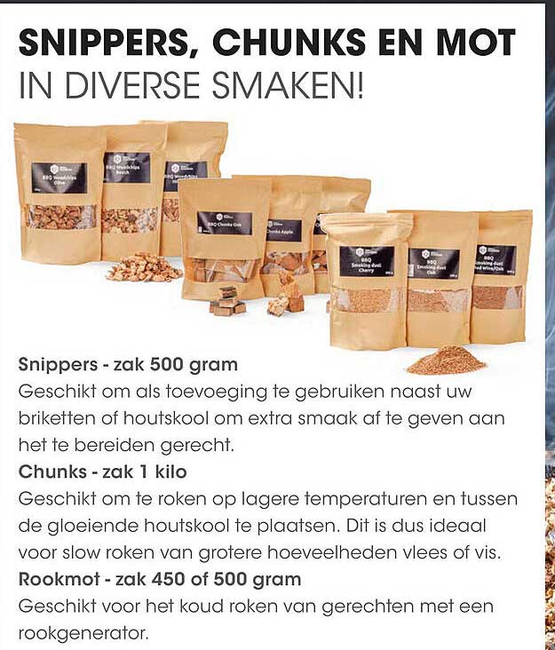SNIPPERS, CHUNKS EN MOT IN DIVERSE SMAKEN!