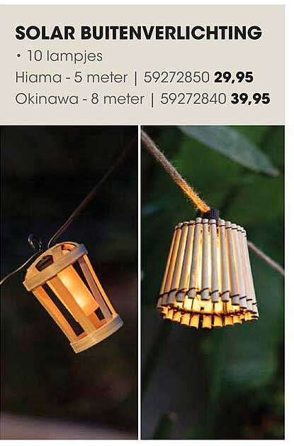 SOLAR BUITENVERLICHTING - 10 lampjes