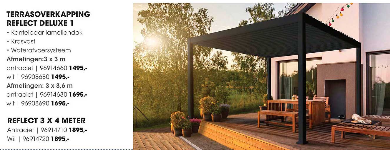 Terrasoverkapping Reflect Deluxe 1