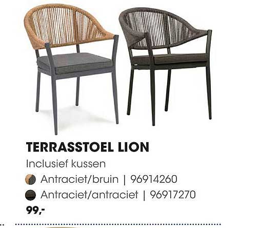 TERRASSTOEL LION