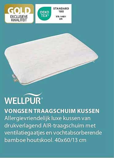 WELLPUR Vongsens Traagschuim Kussen