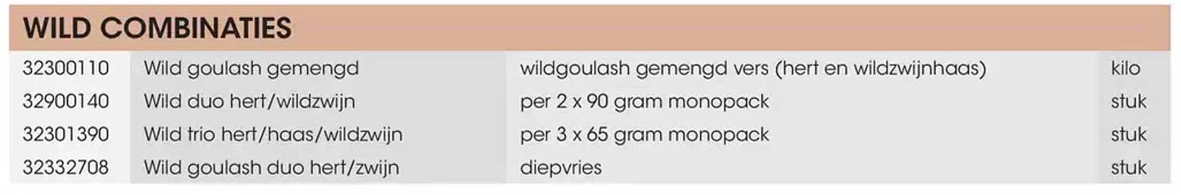 Wild goulash gemengd