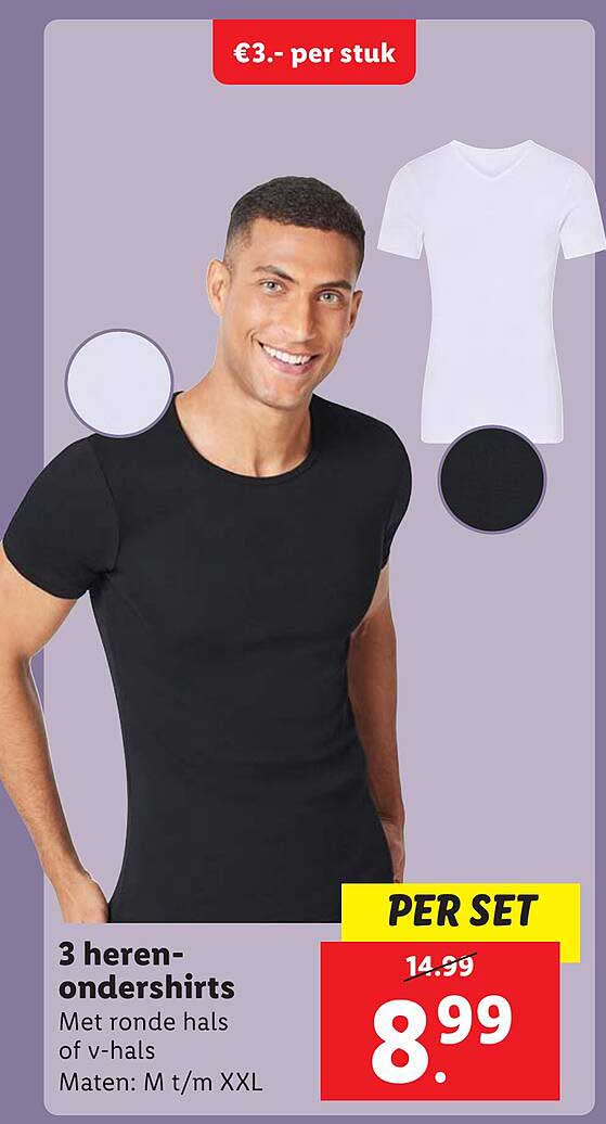 3 heren-ondershirts