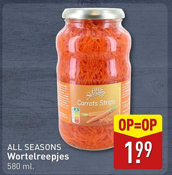 ALL SEASONS Wortelreepjes 580 ml.