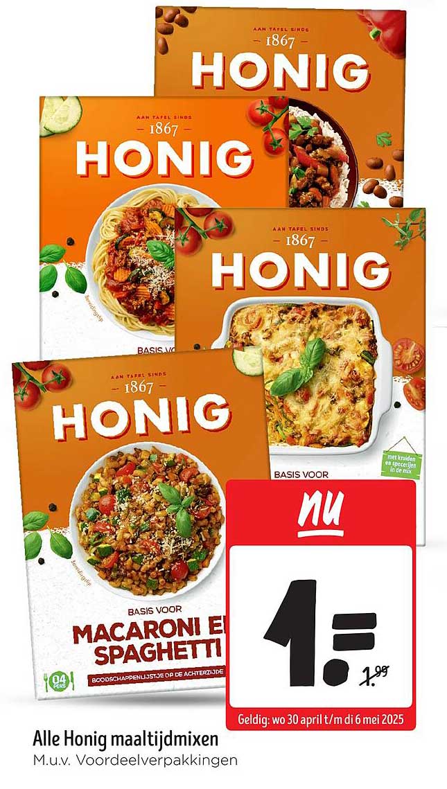 Alle Honig maaltijdmixen