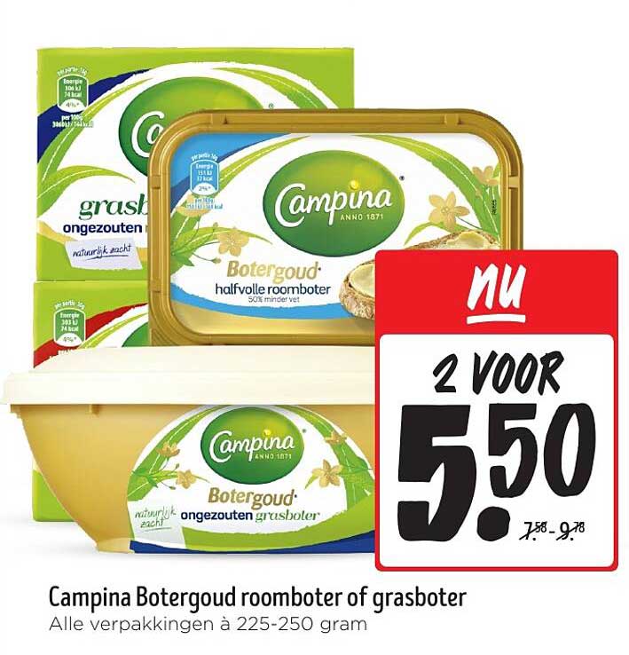 Campina Botergoud roomboter of grasboter