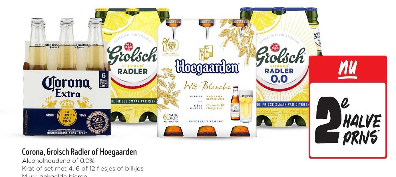 Corona, Grolsch Radler of Hoegaarden