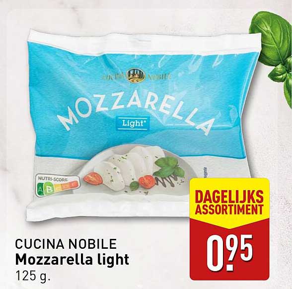 CUCINA NOBILE Mozzarella light 125 g.