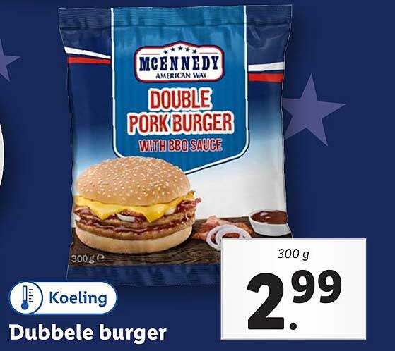 Double Pork Burger with BBQ Sauce