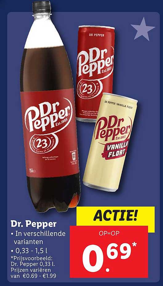 Dr. Pepper in verschillende varianten