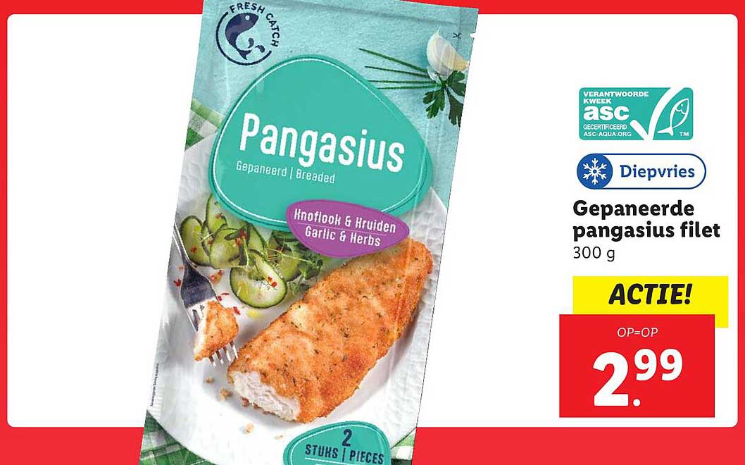 Gepaneerde pangasius filet 300 g