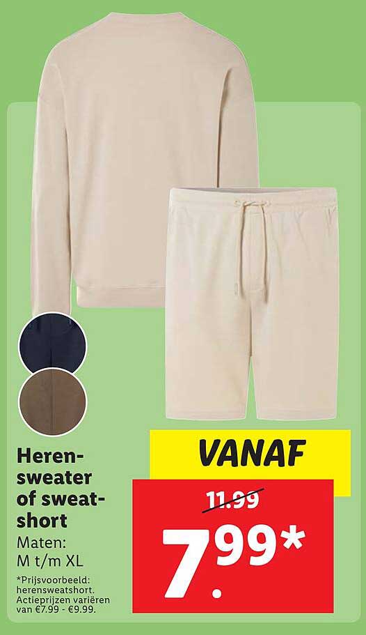 Heren-sweater of sweat-short