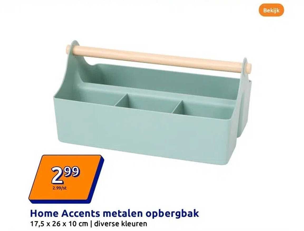 Home Accents metalen opbergbak