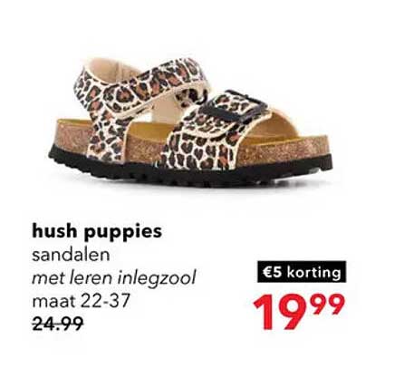 hush puppies sandalen met leren inlegzool maat 22-37