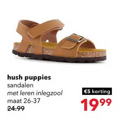 hush puppies sandalen met leren inlegzool maat 26-37