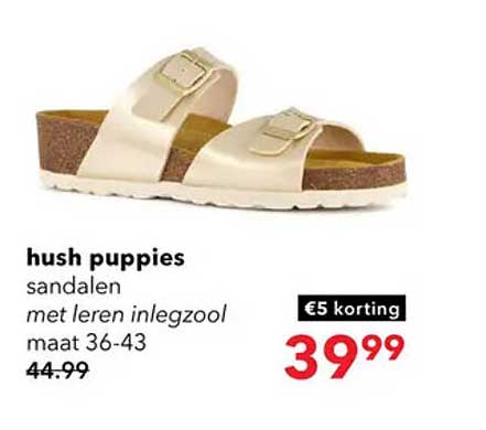 hush puppies sandalen met leren inlegzool maat 36-43