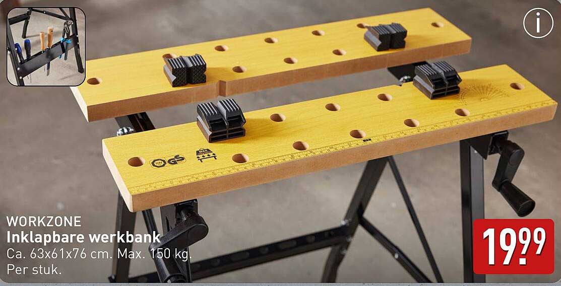 Inklapbare werkbank