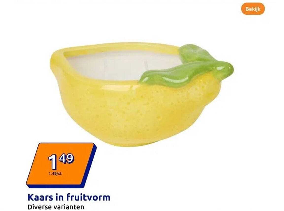Kaars in fruitvorm