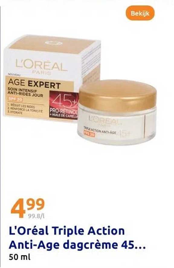 L'Oréal Triple Action Anti-Age dagcrème 45+