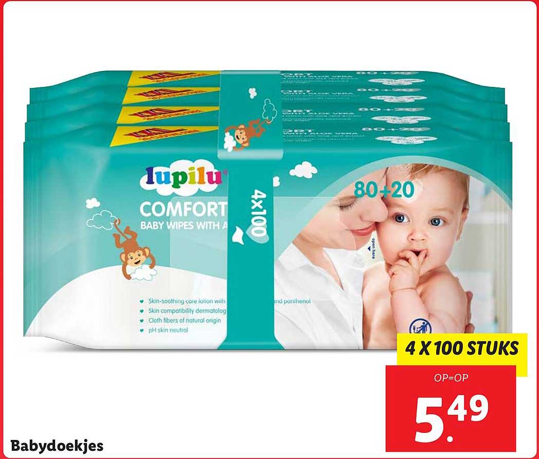 Lupilu Comfort Babydoekjes 4 x 100 stuks