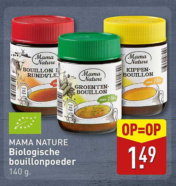 Mama Nature Biologische bouillonpoeder 140 g