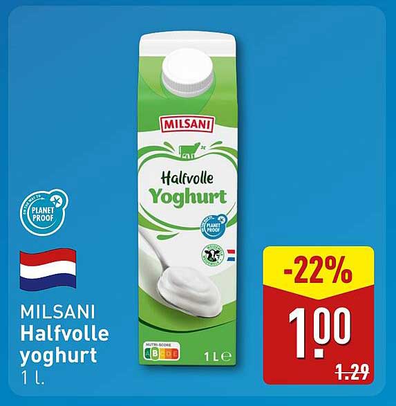 MILSANi Halfvolle yoghurt 1 L
