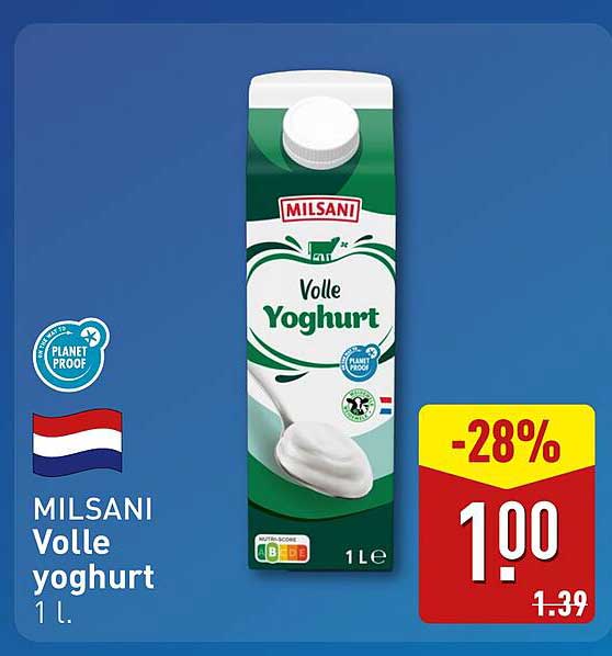 MILSANI Volle yoghurt 1 L