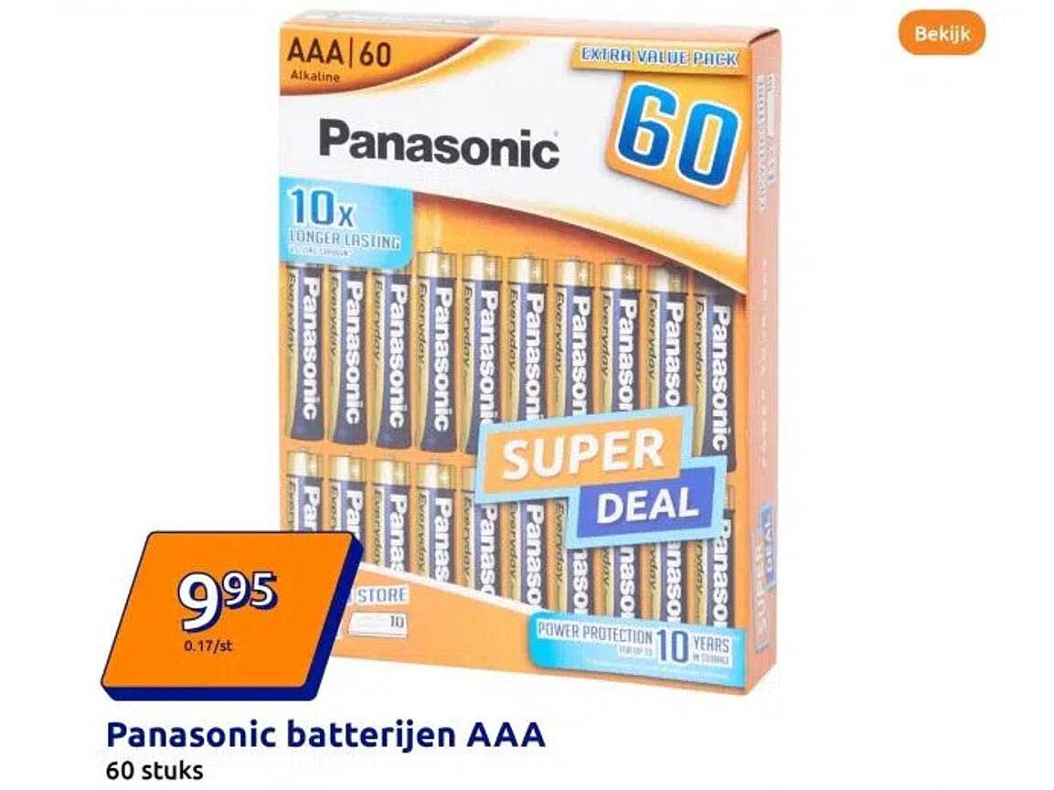 Panasonic batterijen AAA 60 stuks
