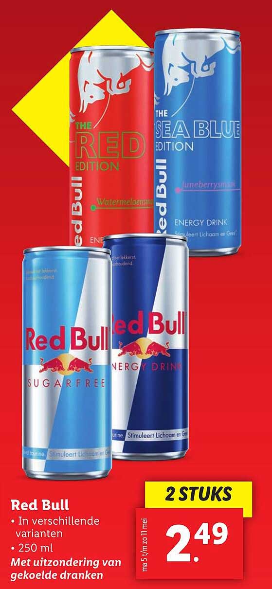 Red Bull in verschillende varianten - 250 ml