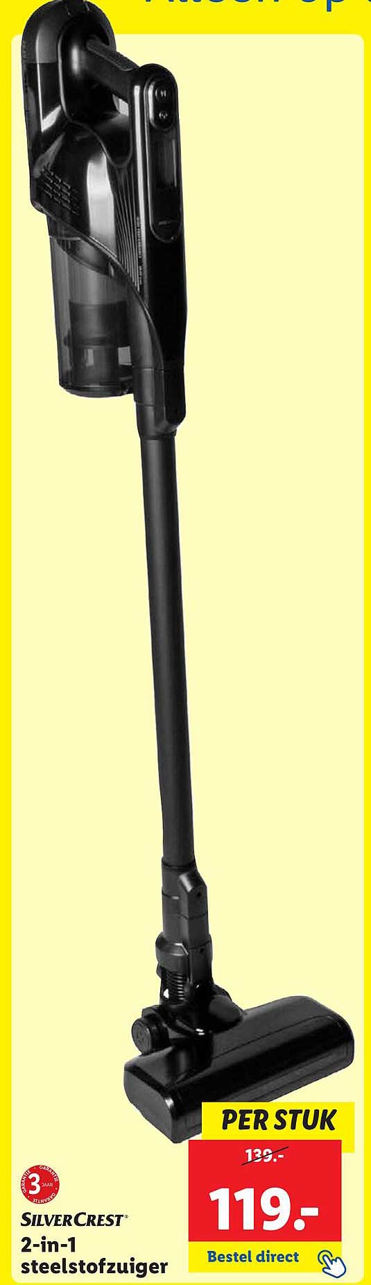 SilverCrest 2-in-1 steelstofzuiger