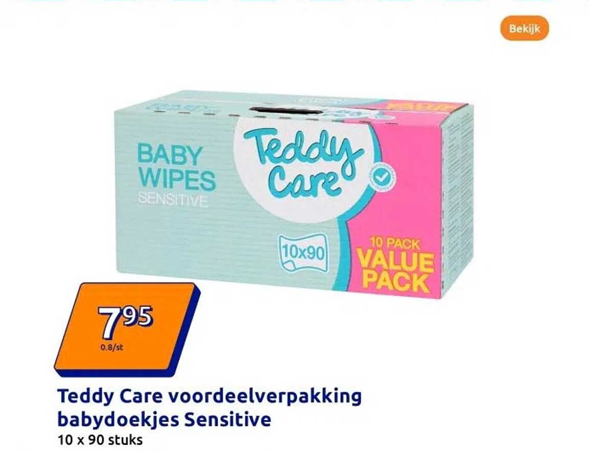 Teddy Care voordeelverpakking babydoekjes Sensitive