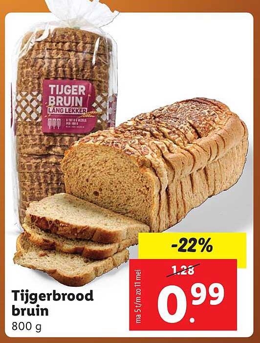Tijgerbrood bruin