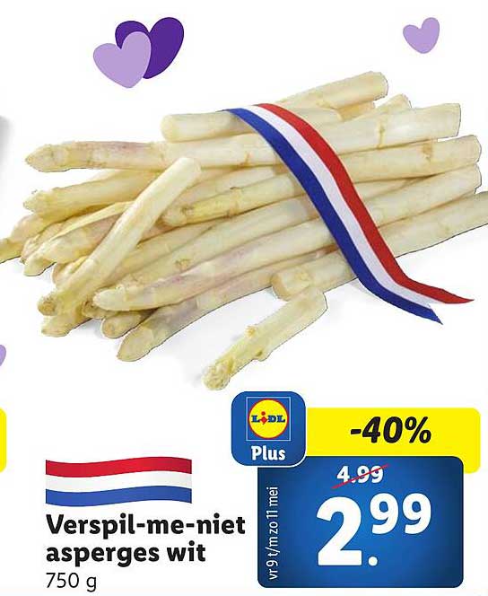 Verspil-me-niet asperges wit