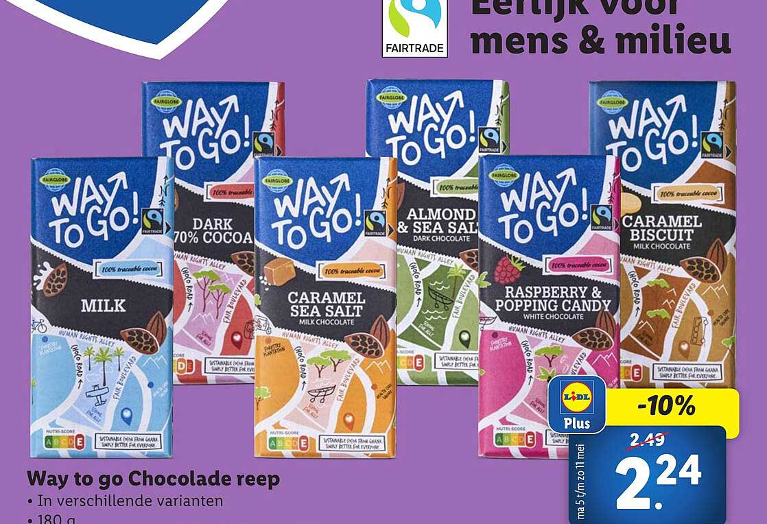 Way to go Chocolade reep