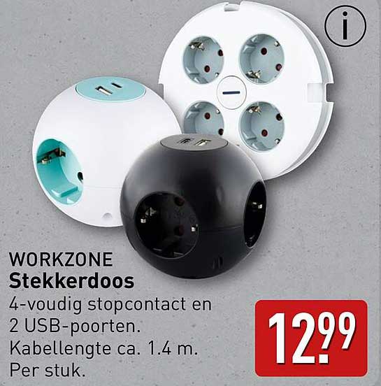 WORKZONE Stekkerdoos