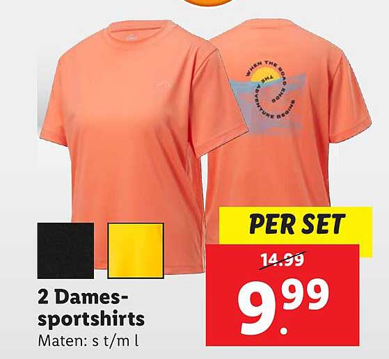 2 Dames-sportshirts