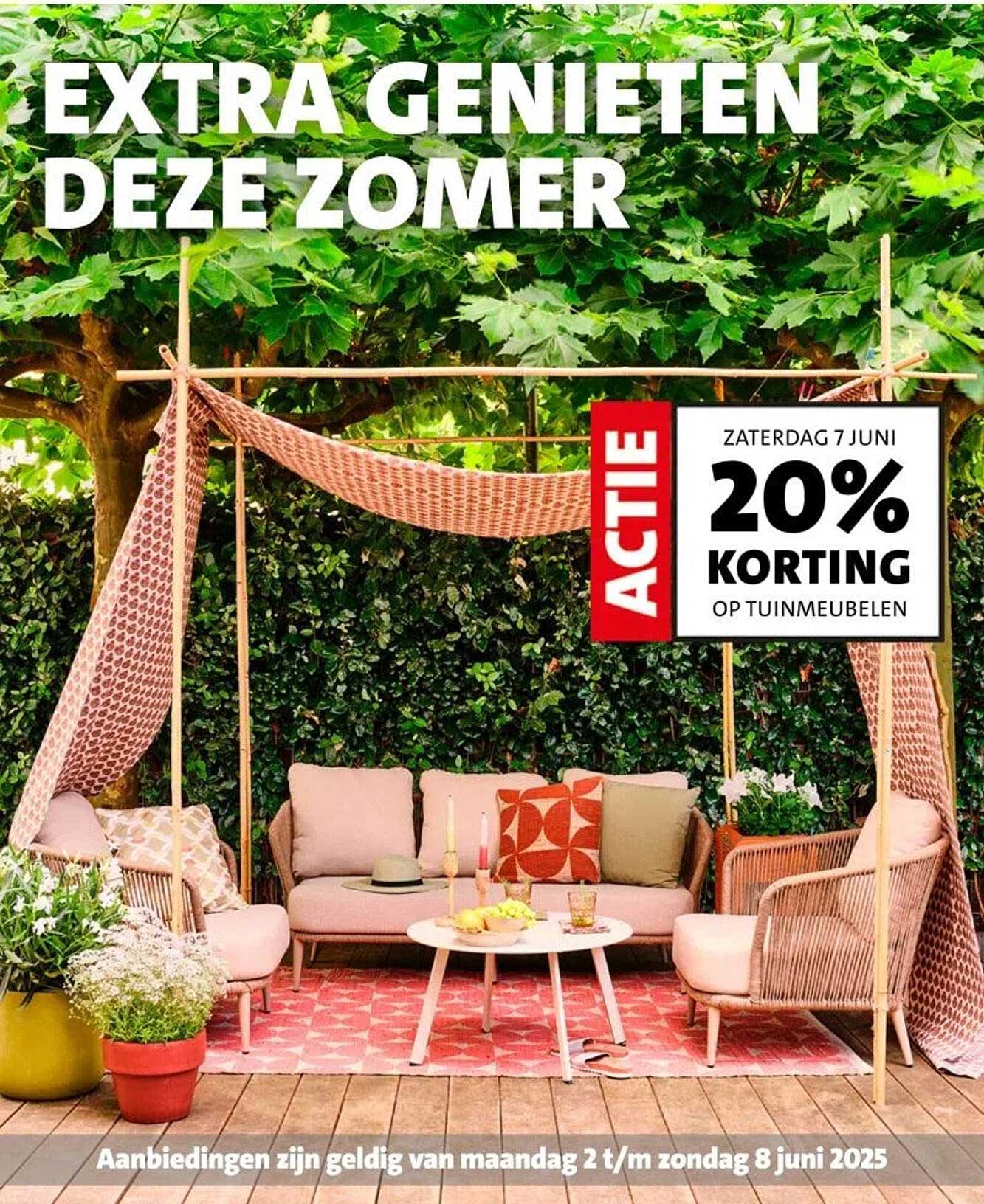 20% KORTING OP TUINMEUBELEN