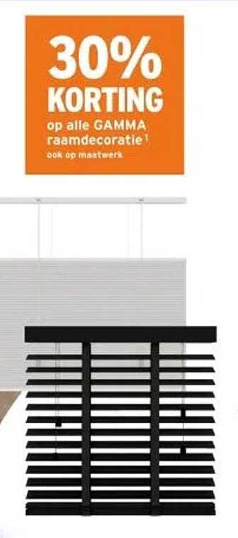 30% KORTING op alle GAMMA raambekleding
