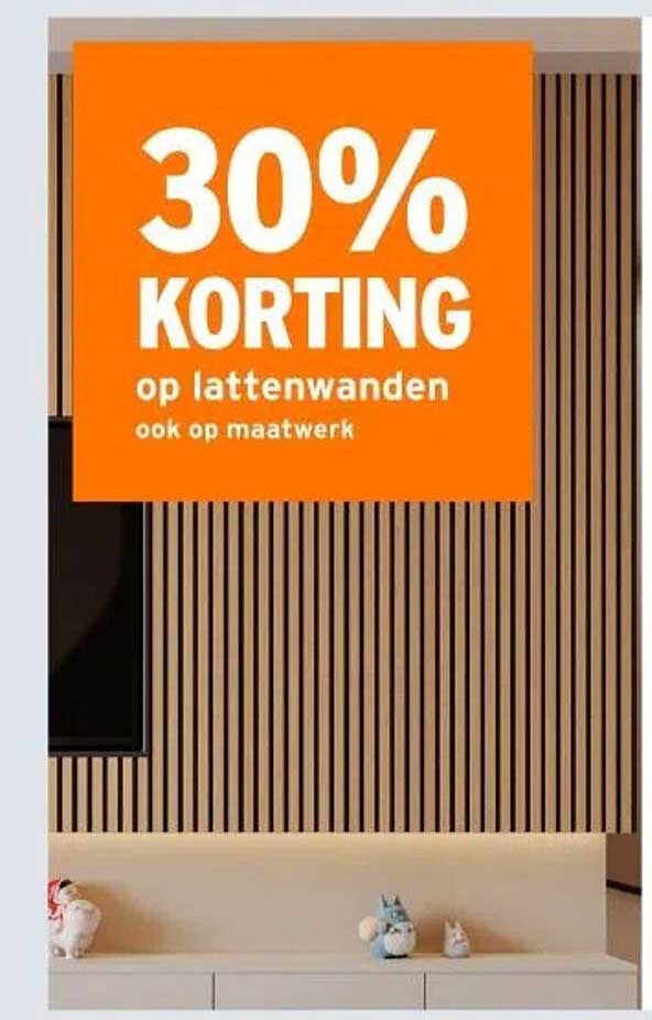 30% KORTING op lattenwanden ook op maatwerk