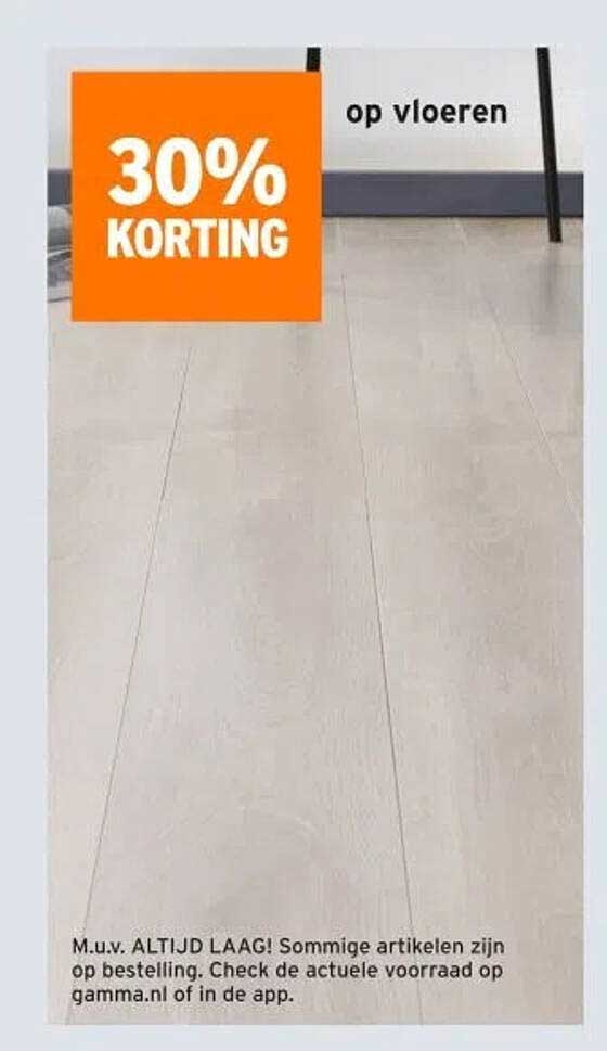 30% KORTING op vloeren