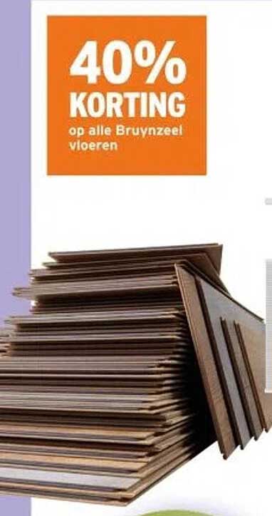 40% KORTING op alle Bruynzeel vloeren