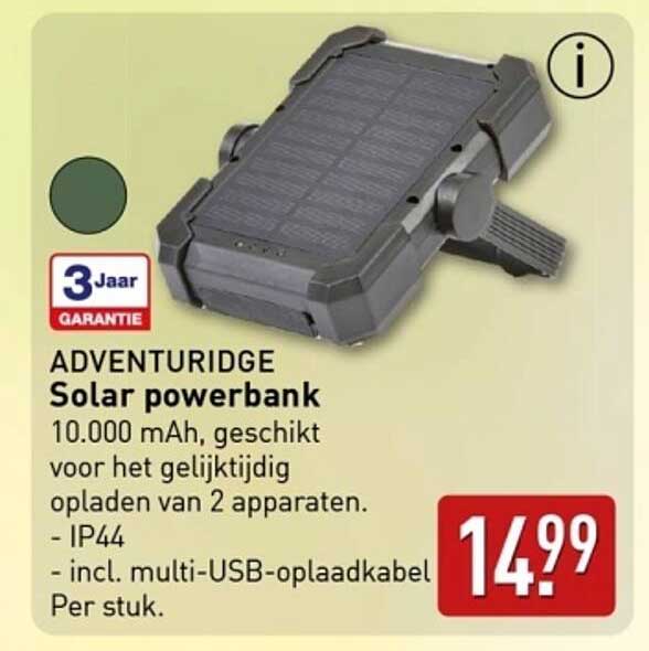 ADVENTURIDGE Solar powerbank