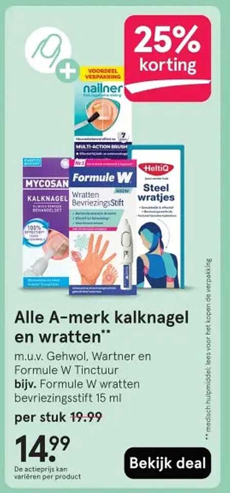 Alle A-merk kalknagel en wratten
