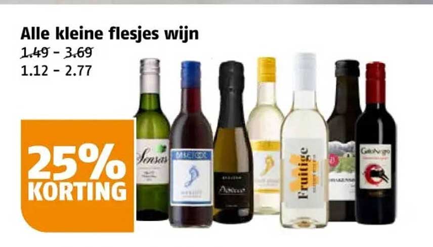 Alle kleine flesjes wijn