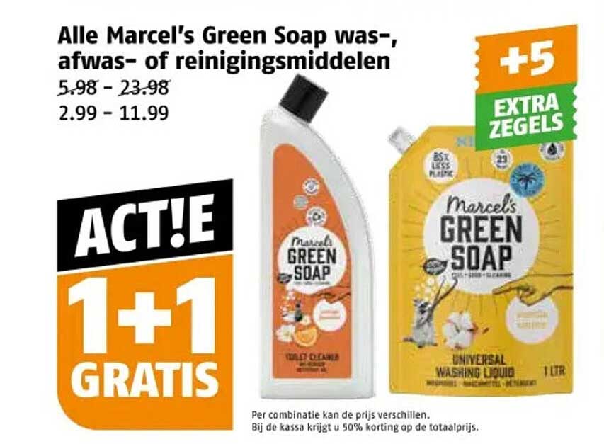 Alle Marcel's Green Soap was-, afwas- of reinigingsmiddelen