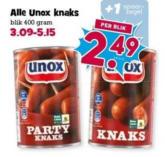 Alle Unox knaks