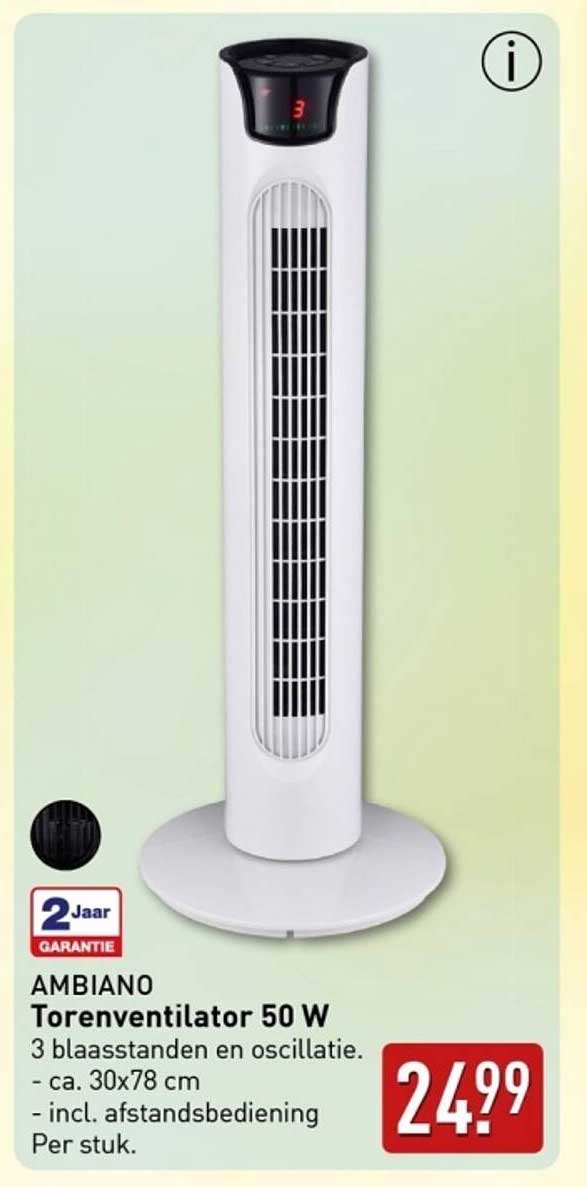 AMBIANO Torenventilator 50 W