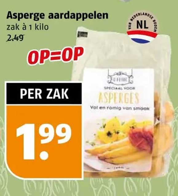 Asperge aardappelen zak à 1 kilo