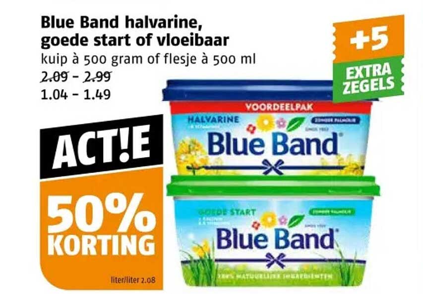 Blue Band halvarine, goede start of vloeibaar