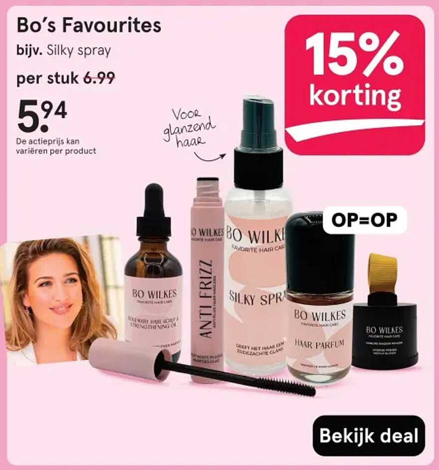 Bo’s Favourites bijv. Silky spray